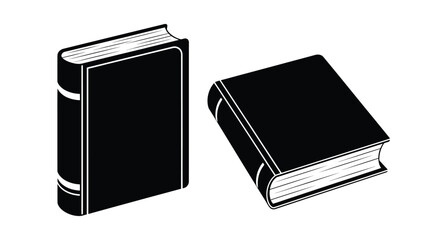Two black books are displayed one upright and one slightly tilted © Design lens