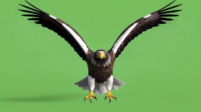 Steller's Sea Eagle Flying Directly Towards Camera