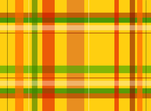 Arri&egrave;re plan de style "tissu madras"  jaune vert et orange