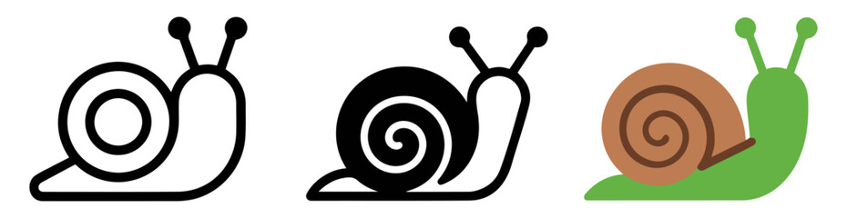 snail shell crawl icon vector © graphixecho
