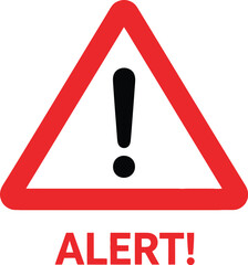 Red warning triangle with exclamation mark
