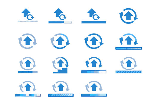 Simple empty upload indeterminate full vector partial progress linear animation generation image