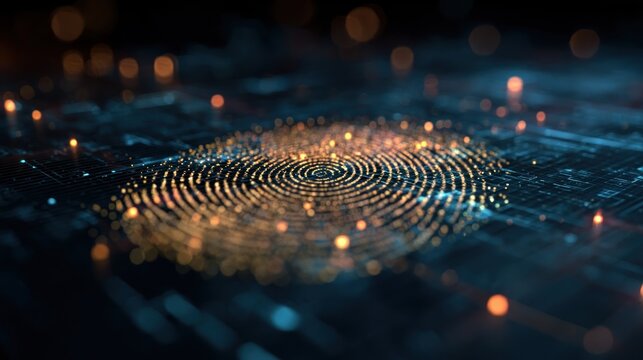 Abstract digital fingerprint on a circuit board