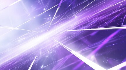 Abstract purple and white light streaks converging at a central point, creating a dynamic, energetic composition