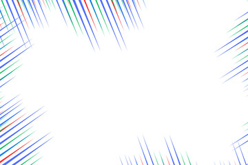Colorful Diagonal Line Burst Frame Transparent Background 