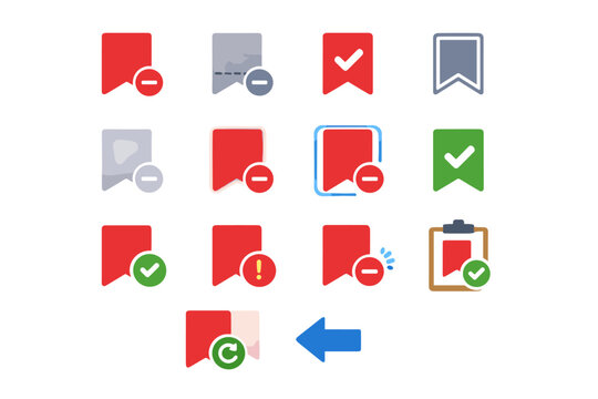 Disabled inactive saved icon flat hover remove vector ui state color unsave