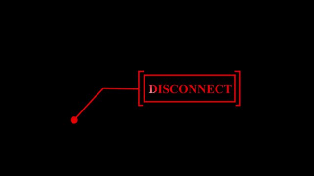 Disconnect Concept - Abstract Technology Interface with Red Text Overlay