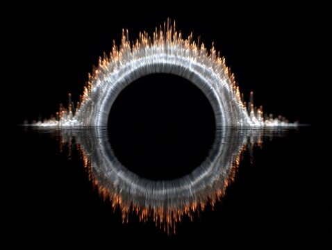 shockwave ring distortion isolated on a black background