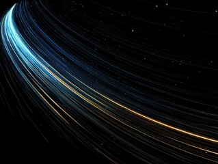 shooting star trail isolated on a black background