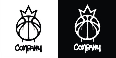 Graffiti Ball King logo vector design © Titikdrawn