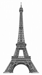 Eiffel Tower isolated on white background Tour Eiffel