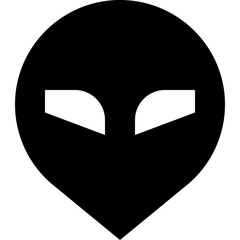 Mysterious Alien Face in Black and White