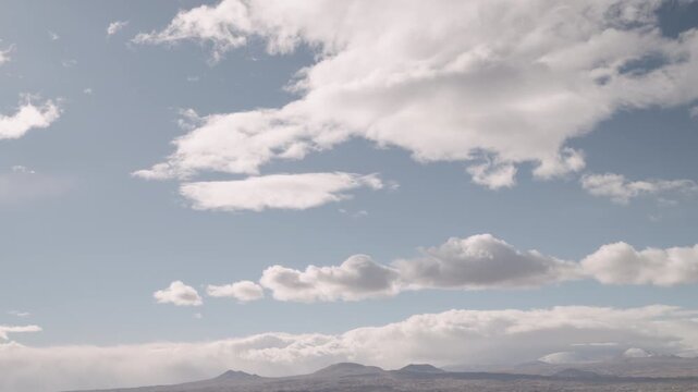 Slow motion handheld footage of lake Sevan in Armenia windy autumn season