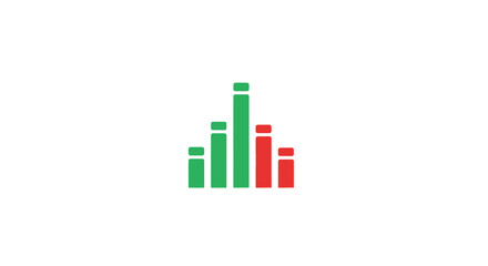 Colorful Bar Graph Illustration on White.