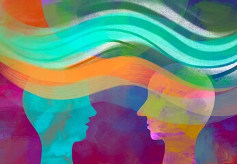 disegno grafico dialogo tra due persone