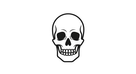 Obraz premium Isolated skull illustration on white background for design and decoration