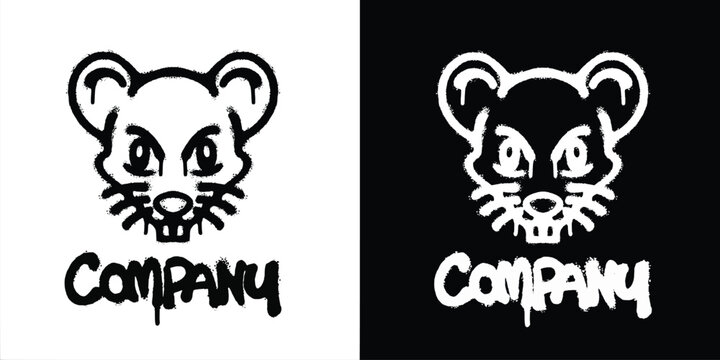 Graffiti Mouse logo vector design