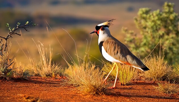 Piviere Incoronato Uccello Africano Sud Africa