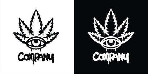 Graffiti Eye Hemp logo vector design