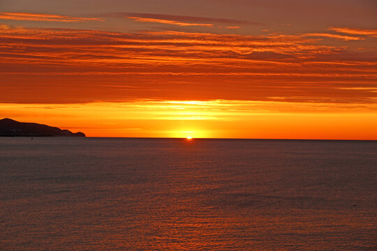 Winter sunrise over the Mediterranean	