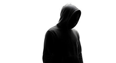 Mysterious Figure in Black Hoodie