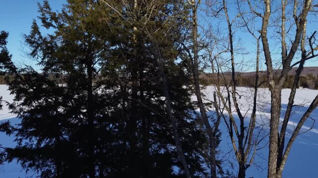 Drone reveal Egg pon Lincoln Maine