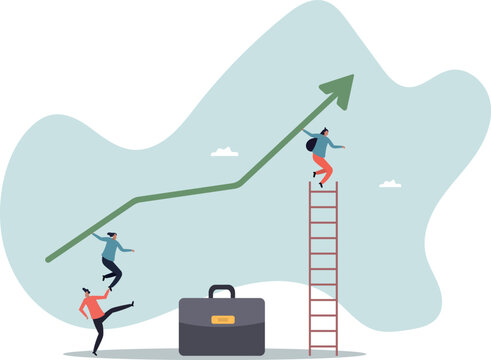 Team growth, teamwork to help improve working and achieve success,human life and situation.