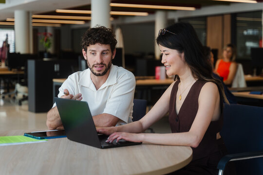 Man trains his colleague