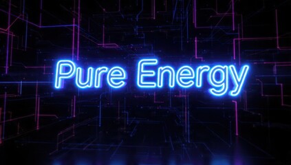 Pure Energy on Futuristic Circuit Board