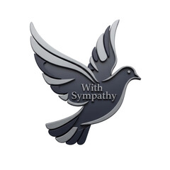 Obraz premium Dove With Sympathy Illustration
