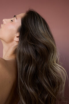 Woman With Healthy Wavy Hair 