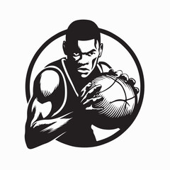 Basketball Player Shooting Hoop Vector Design on White Background © Edo