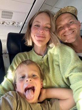 Family Airplane Selfie