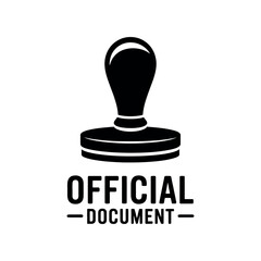 A black and white image of an official document stamp