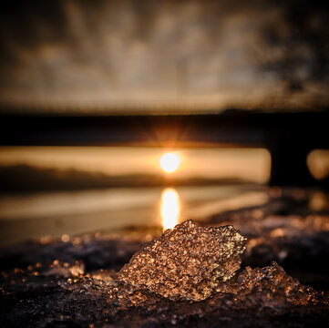 snowflake crystal diamond in the sunlight