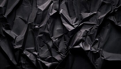Obraz premium Black Color Crumpled Paper Texture