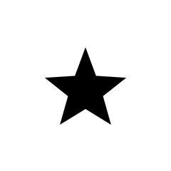 Obraz premium Black Star Icon Simple Graphic Design.
