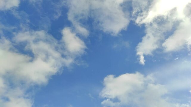 Clouds are floating across the sky