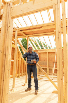Residential Construction Site with cell phone 