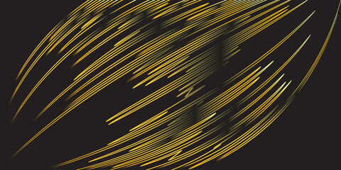 Yellow and gold abstract streaks on dark background