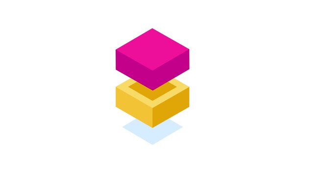 Geometric Shapes Stack Animation