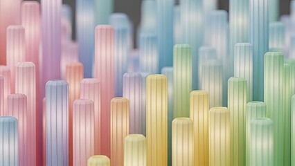 Obraz premium Abstract colorful columnar shapes background