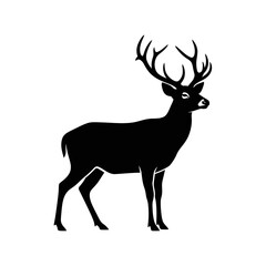Obraz premium Silhouette of a majestic stag with large antlers 6.