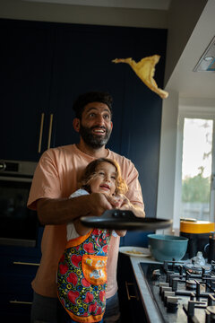 Crepe flip with dad