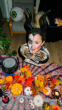 Woman in Halloween Costume