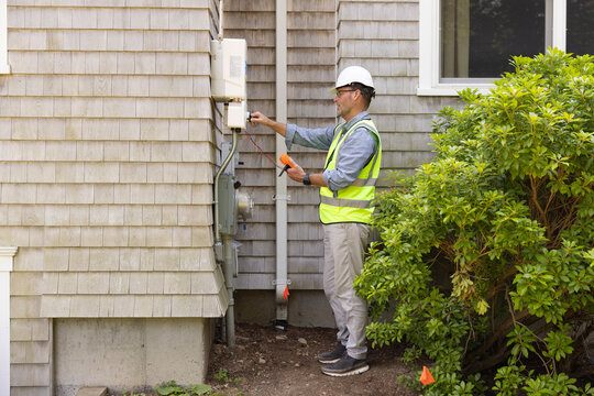 House Solar Panel  worker electric control panel 