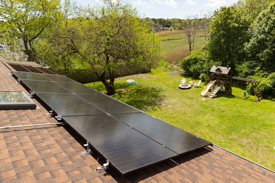 Solar Panel Home roof array
