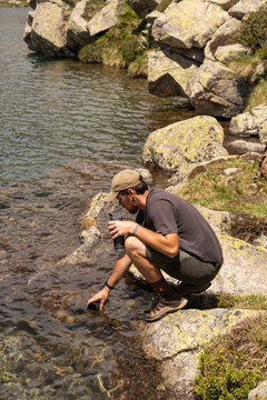 Filtering alpine lake water