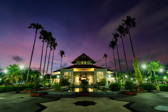 Beautiful UGM Mosque in the Sunset