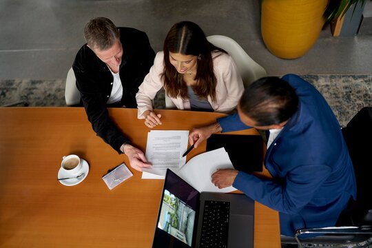 Business Meeting Collaboration at a Modern Office Setting